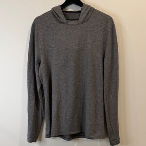 lululemon athletica Men's Gray Lightweight Hooded Long Sleeve